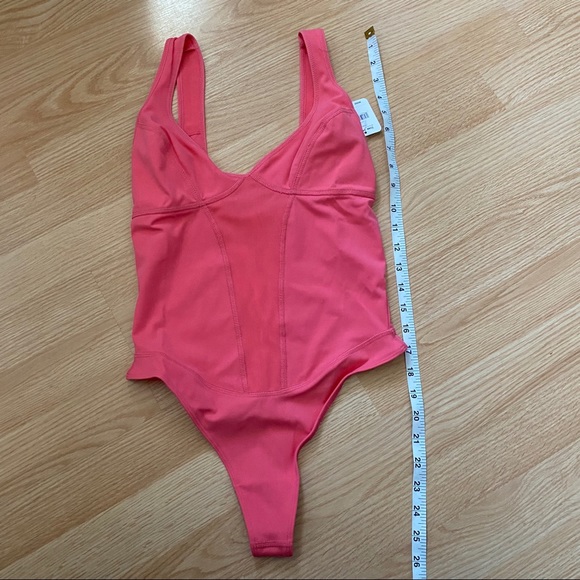 NWT Free People Heart of Gold Leotard Peach XS - Picture 8 of 10